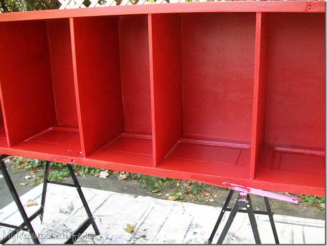 red door bookshelf