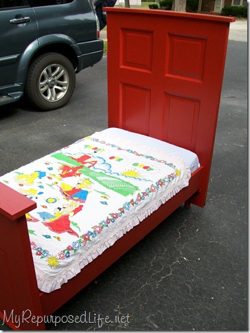 red door toddler  bed