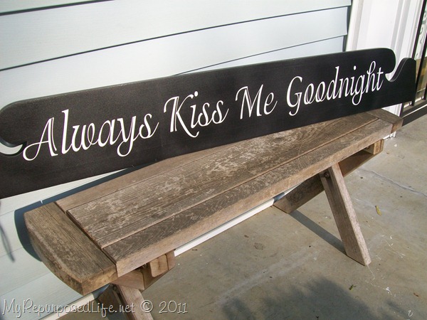 sign for master bedroom always kiss me goodnight