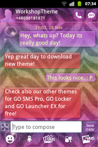 GO SMS Theme Zebra Buy