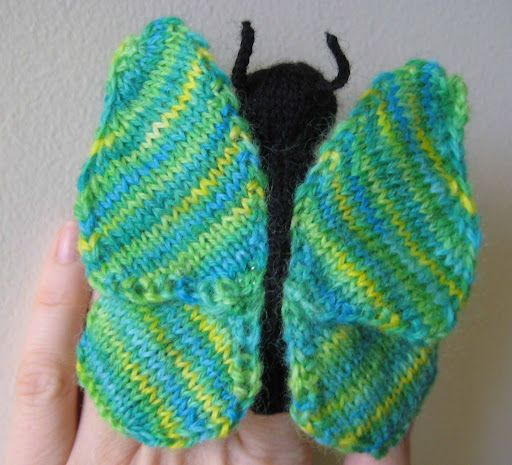 Chemknits Butterfly Finger Puppet Knitting Pattern