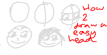 how to draw a easy head