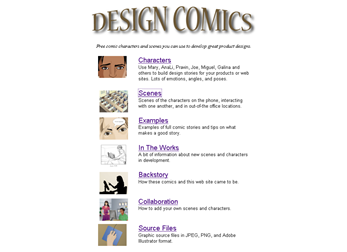 Design Comics (screenshot da página inicial)