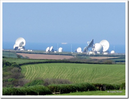 Satellite receiving station near Bude in Devon.