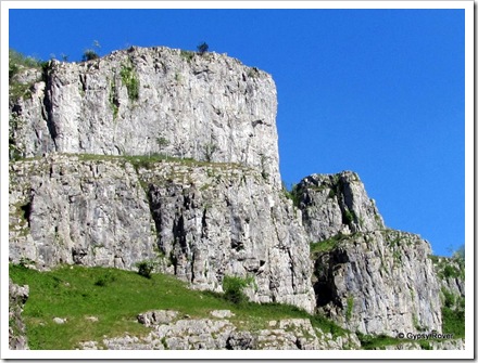 The rugged sides of the Cheddar Gorge.