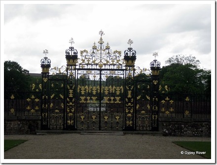 Tredegar House. The original main gates. The !8thC driveway led straight up over the hill.