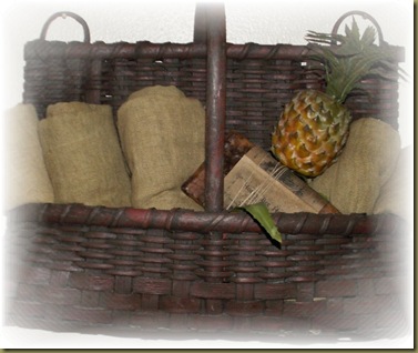 Pineapple in basket