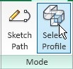 select profile - Revit sweep