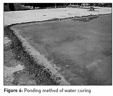 Ponding method of water curing