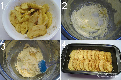 玉桂蘋果蛋糕製作圖 Apple Cinnamon Cake Procedures