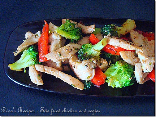 Chicken and Vegies stir fry 1