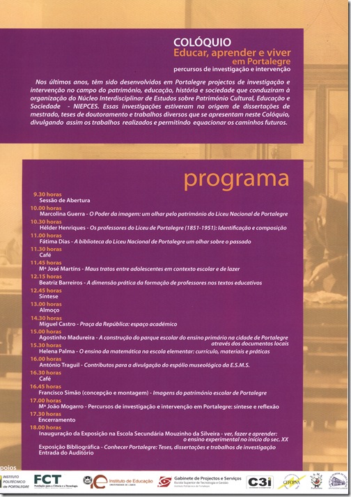 Programa coloquio ESE Portalegre - 26 Nov 2010