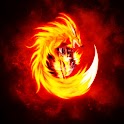3D Fire Wolf logo