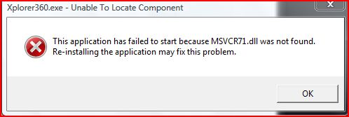 xplorer360 msvcr71.dll