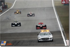 The safety car leads the field. 
Formula One World Championship, Rd 4, Chinese Grand Prix, Race, Shanghai, China, Sunday 18 April 2010.
