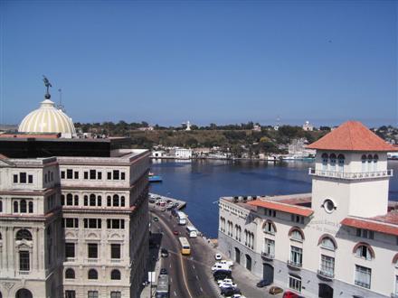 view of the harbour from top of the church