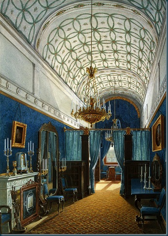 Los interiores del Palacio de Invierno. Vestidor de la emperatriz Alejandra Feodorovna