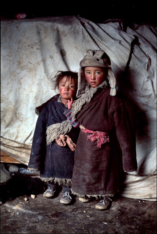 Nomad Children in Tent, Amdo, Tibet, 2001