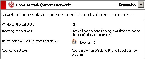 Windows 7 VM Firewall
