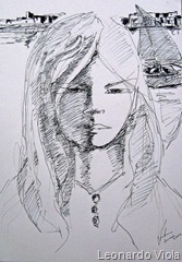 Desenho A Navegante do artista  Leonardo Viola