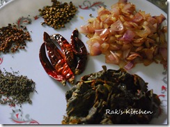 Ingredients for gongura thogayal Ingredients for gongura thogayal