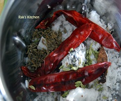 jeera,red chillies,coconut,fennel