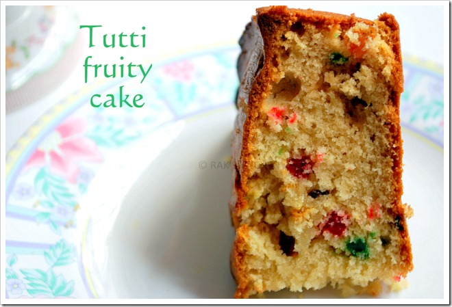 Tutti fruity eggless sponge cake Tutti fruity eggless sponge cake