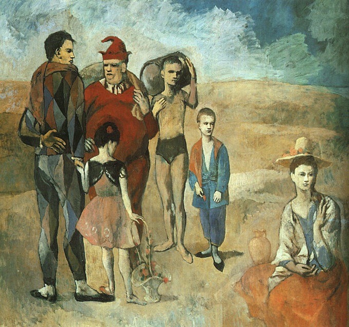 Family of Saltimbanques(1905,gouache on canvas)