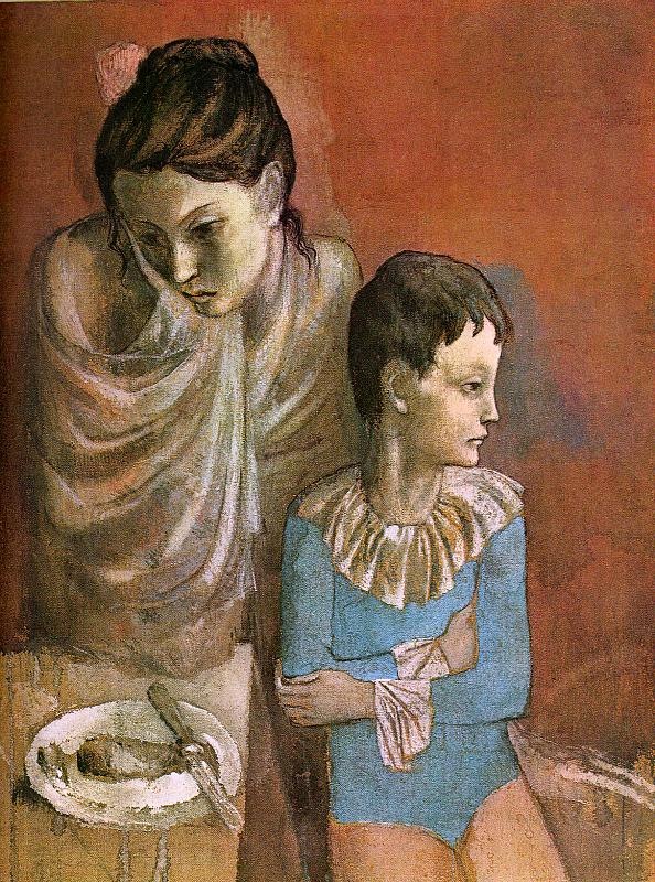 Tumblers-Mother and Son(1905,gouache on canvas)