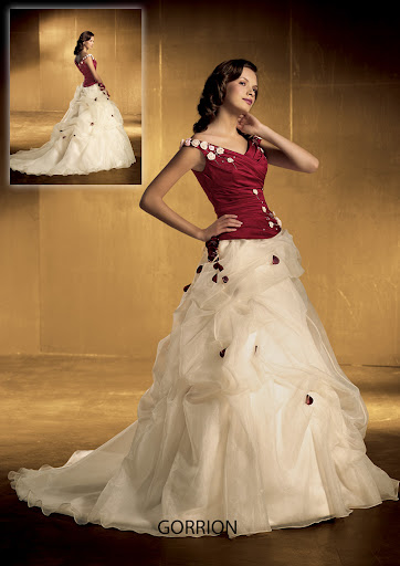 Bridal Gown - Red Top Bodice