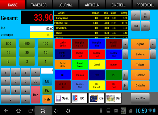 EASY POS Tablet Kassensoftware