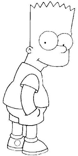 Bart Simpson para colorear