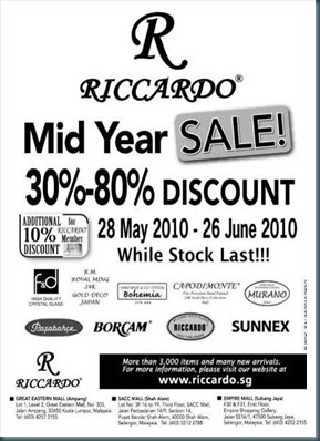 Riccardo-2010-Mid-Year-Sale