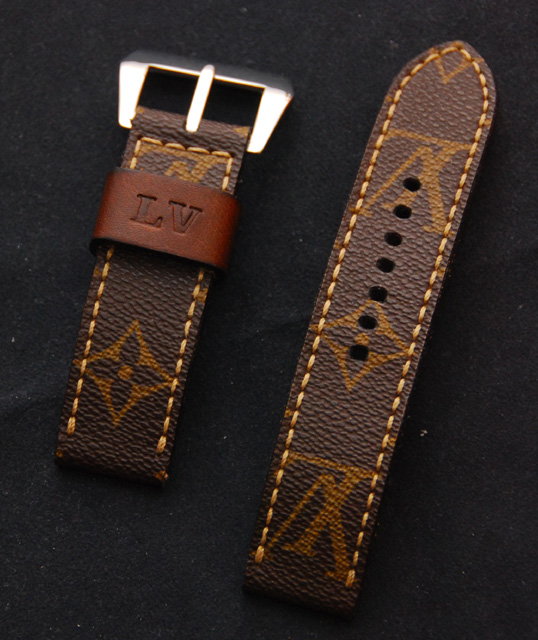 FS: Two 24mm straps for Panerai: Custom made Louis Vuitton & Micah French Canvas