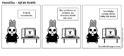 Komiks Vesnička - Ajťák Králík.