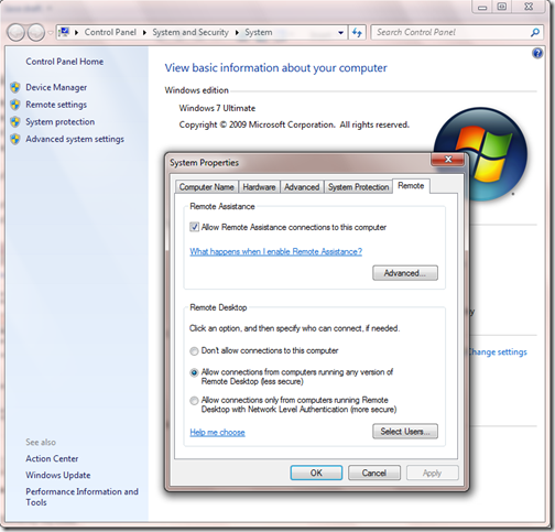 Enable Remote Desktop (RDP) In Windows 7 Windows 2008 ~ Laksha