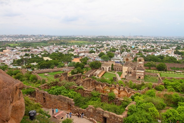 View from Midway climb at Golconda Fort