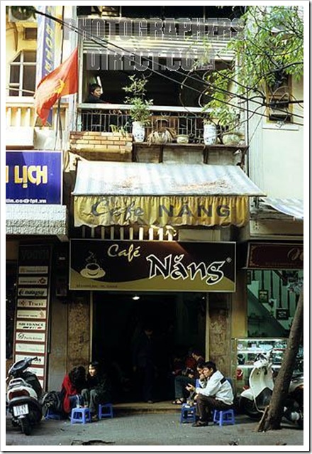 Hanoi Old Quarter, Hoan Kiem district, Viet Nam - Café Nang, a small popular Vietnamese coffee shop in Hang Bac St
