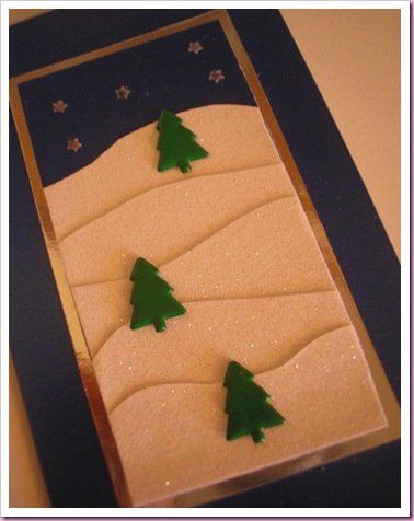 Card using Christmas Tree brads