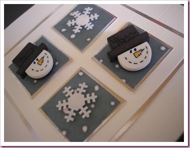 Christmas Cards with snowman buttons