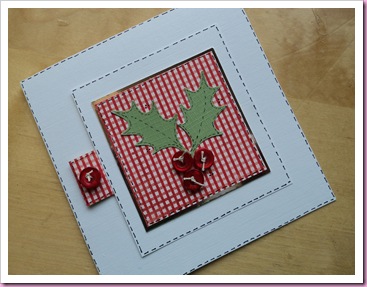 Holly Christmas Cards Using Buttons (2)