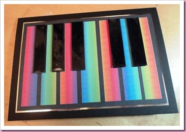 Rainbow keyboard Card