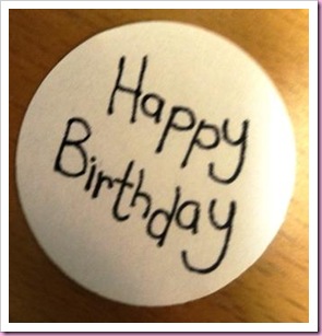 Happy Birthday Circle for Stampin Up Punch 1