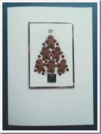 Gingerbread Man Christmas Tree card