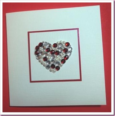 Jewelled heart valentine Card 3