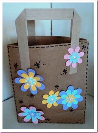 Altered Brown Lunch  Bag