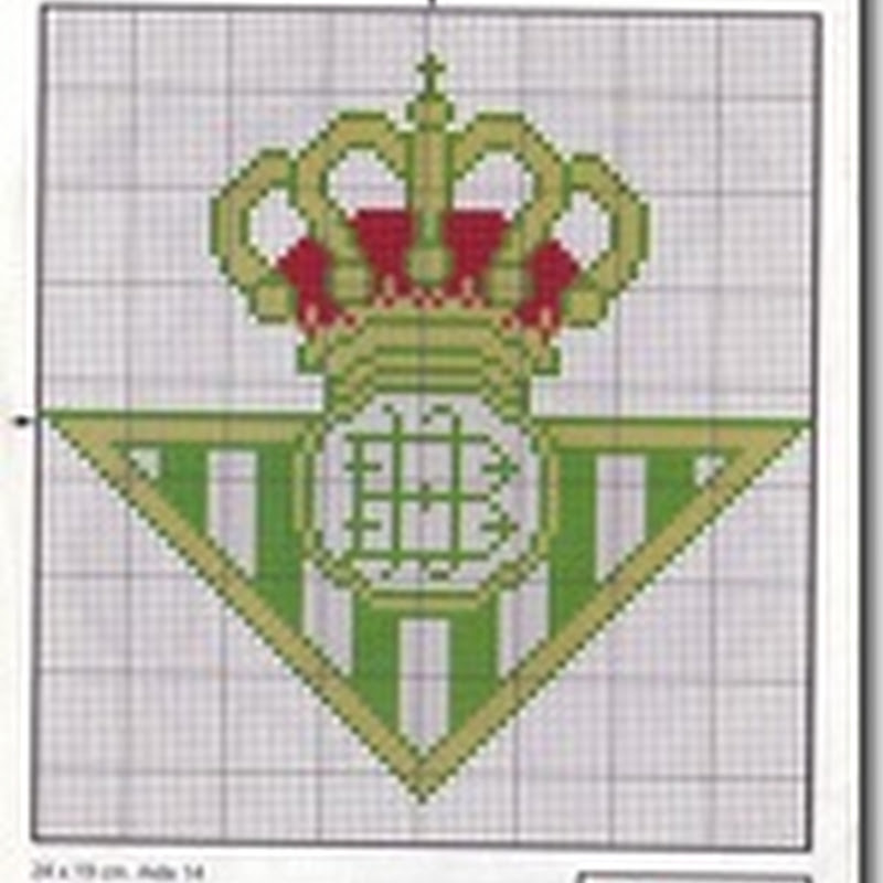 Esquemas punto de cruz escudo Real Betis
