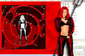 inkscape vector art girl devil draft