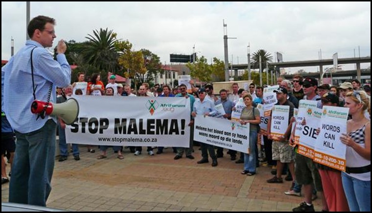 Stop Malema AfriForumYouth Ernts Roets Daily Maverick pic