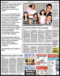 Mozambique SA vacationers attacked by armed gangs Mercury Apr122010 P3 (2)